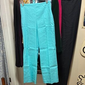 Ann Taylor Turquoise Straight Leg Pants